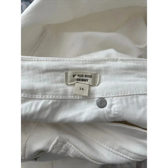 Madewell Mid Rise Skinny Jeans Button Fly White Women’s 36” NWT - Picture 7 of 8
